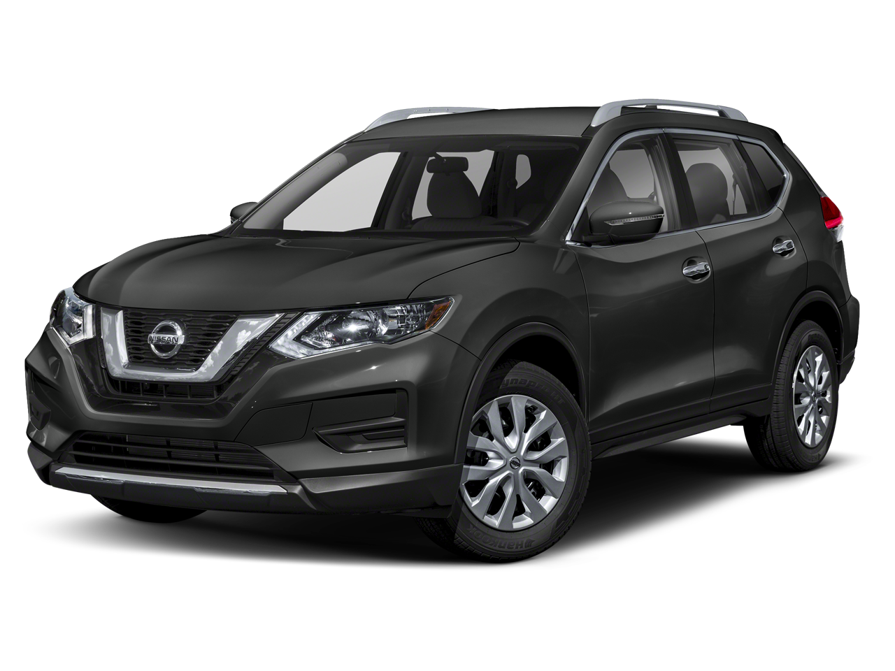 2018 Nissan Rogue SV in Gun Metallic — front three-quarter view