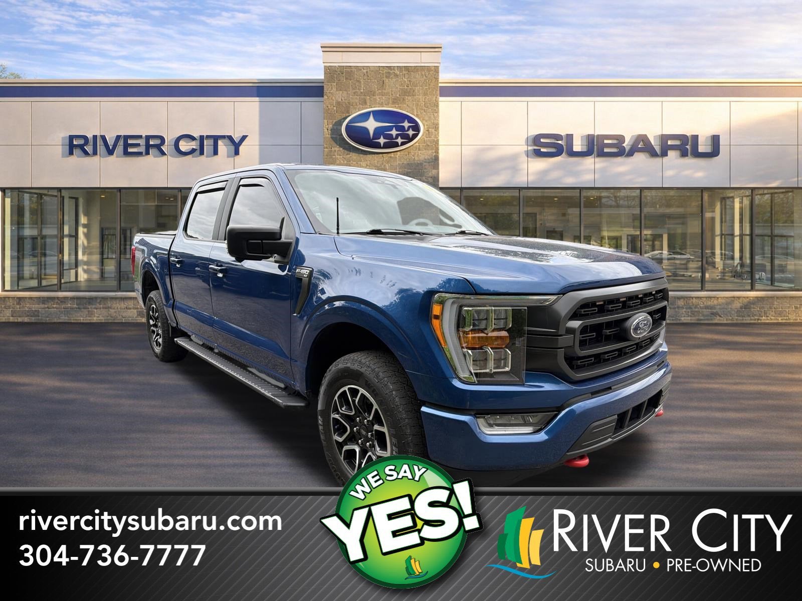 2022 Ford F-150 LARI in Blue — front three-quarter view