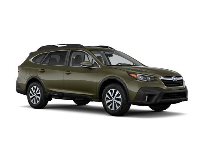 2022 Subaru Outback Premium in Autumn Green Metallic — front three-quarter view