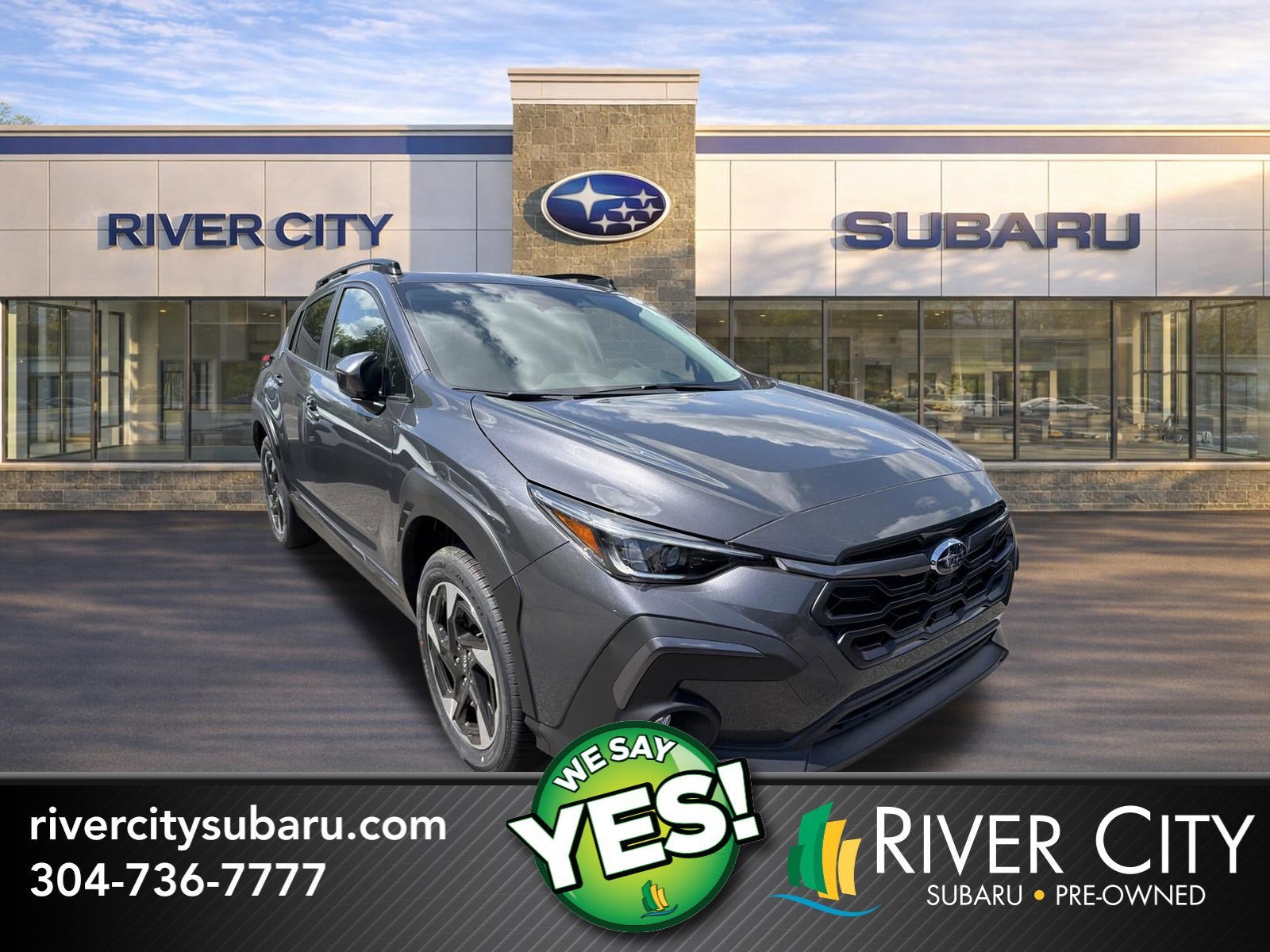 2026 Subaru CROSSTREK Limited in Magnetite Gray Pearl — front three-quarter view