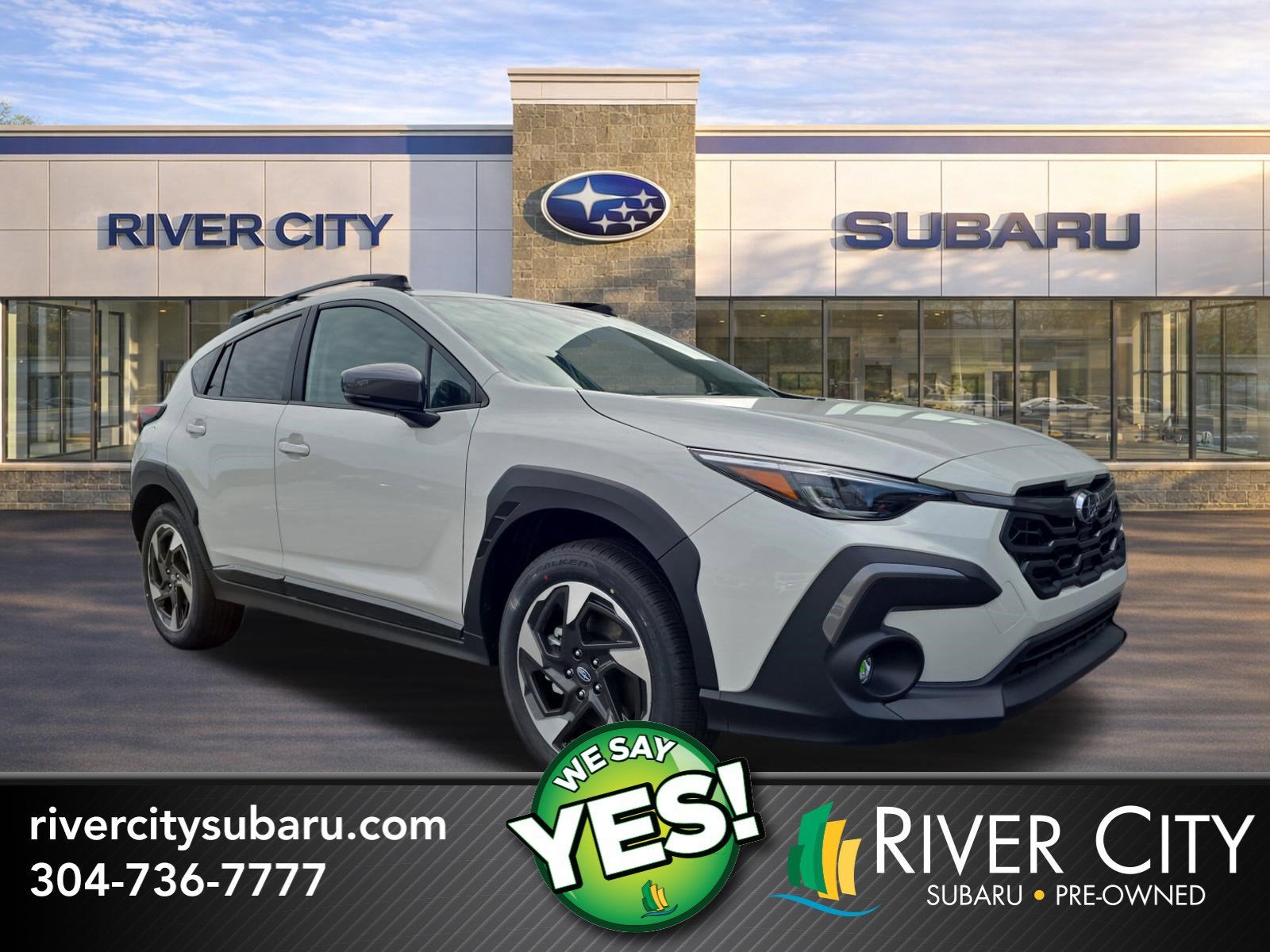 2026 Subaru CROSSTREK Limited in Crystal White Pearl — front three-quarter view
