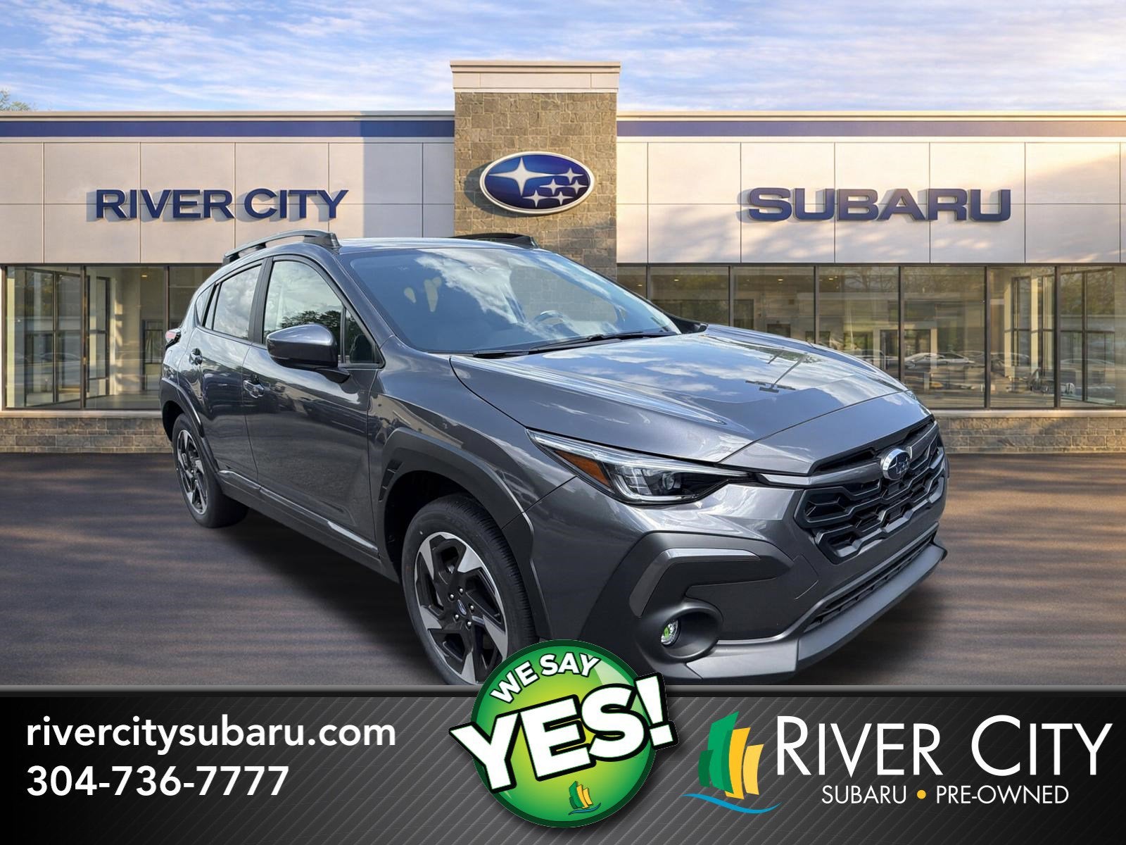 2026 Subaru CROSSTREK Limited in Magnetite Gray Pearl — front three-quarter view