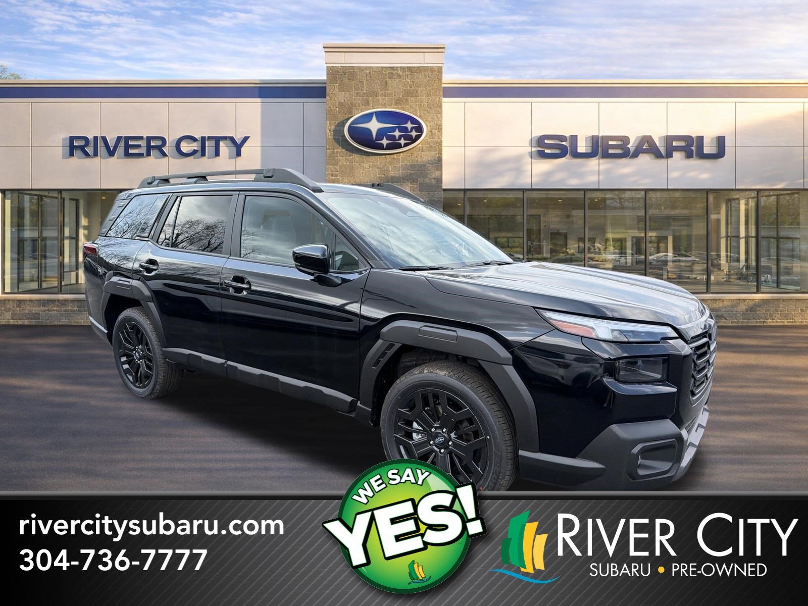 2026 Subaru OUTBACK Limited XT in Crystal Black Silica — front three-quarter view