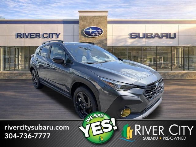 2026 Subaru CROSSTREK Sport Hybrid in Magnetite Gray Pearl — front three-quarter view