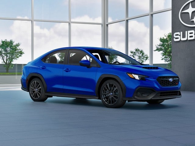 2026 Subaru WRX Base in Wr Blue Pearl — front three-quarter view